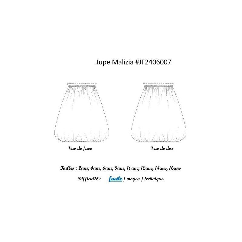 Jupe Malizia croquis