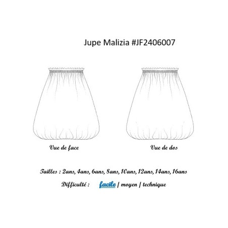 Jupe Malizia croquis