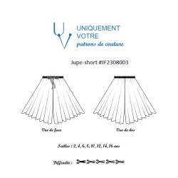 Jupe short Louna croquis