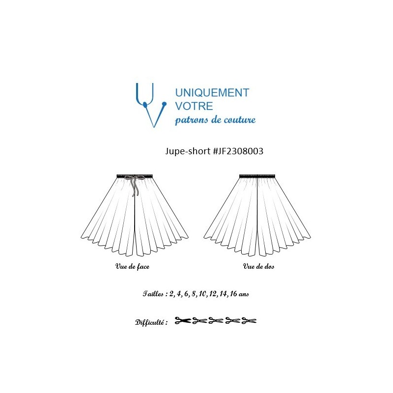 Jupe short Louna croquis