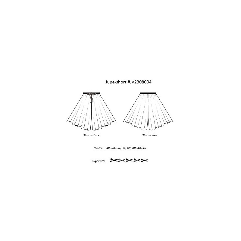 Jupe short Louna croquis