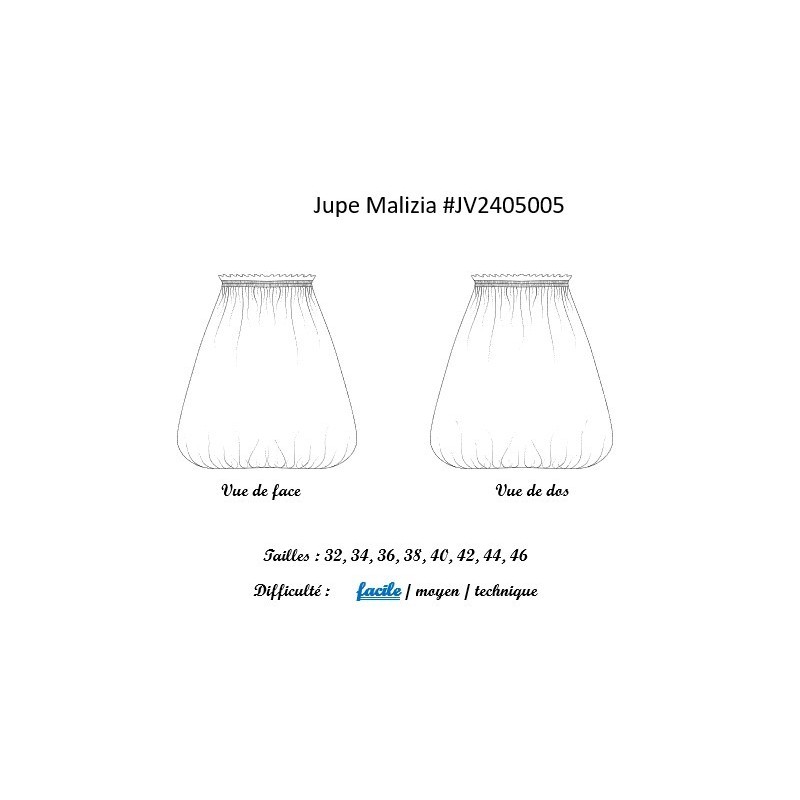 Jupe Malizia croquis