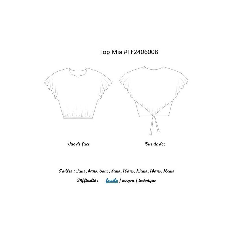 Top Mia fille croquis