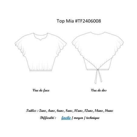 Top Mia fille croquis