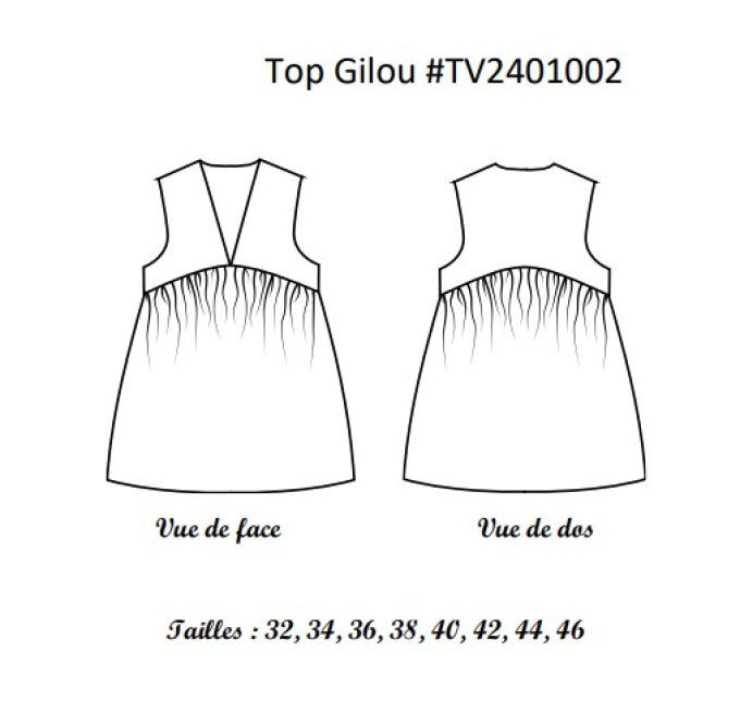 #TV2402002  Patron Top Gilou